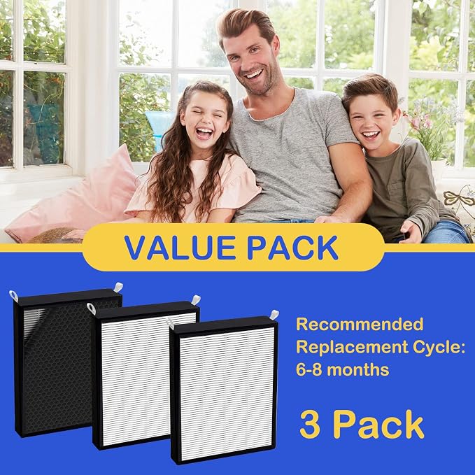 3 Pack True HEPA/Carbon Filters Replacement Compatible - Image 5