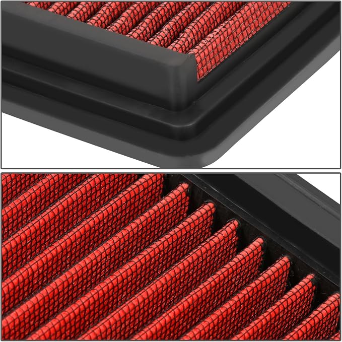 DNA Motoring AFPN-104-RD Clean Air Washable Drop In Panel Air Filter - Image 3