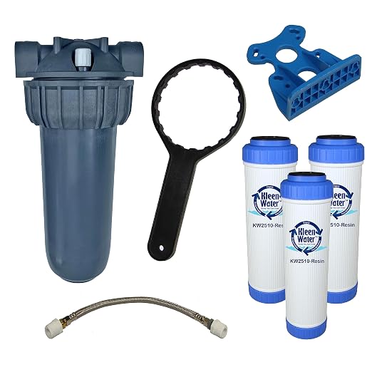 KleenWater Dishwasher Water Filter, KW2510HW-resin Under Sink Filtration System by KleenWater