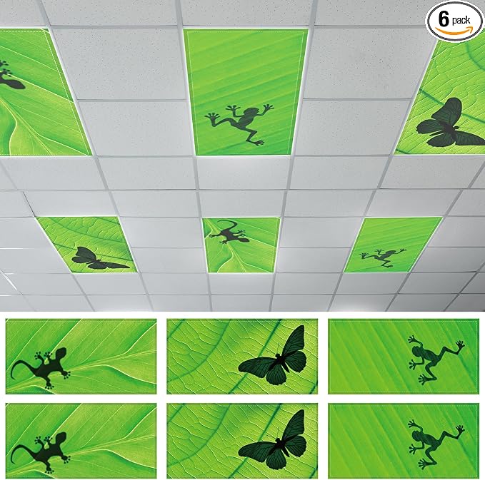 6 Pcs Fluorescent Light Covers by Wiooffen