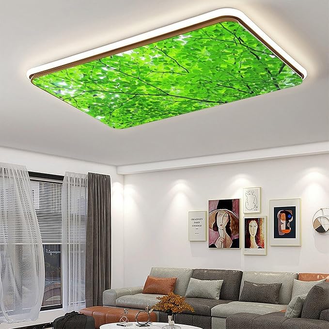 2 Pack Fluorescent Light Covers 4 X 2 Feet Green Forest Magnetic Light Cover - Image 6