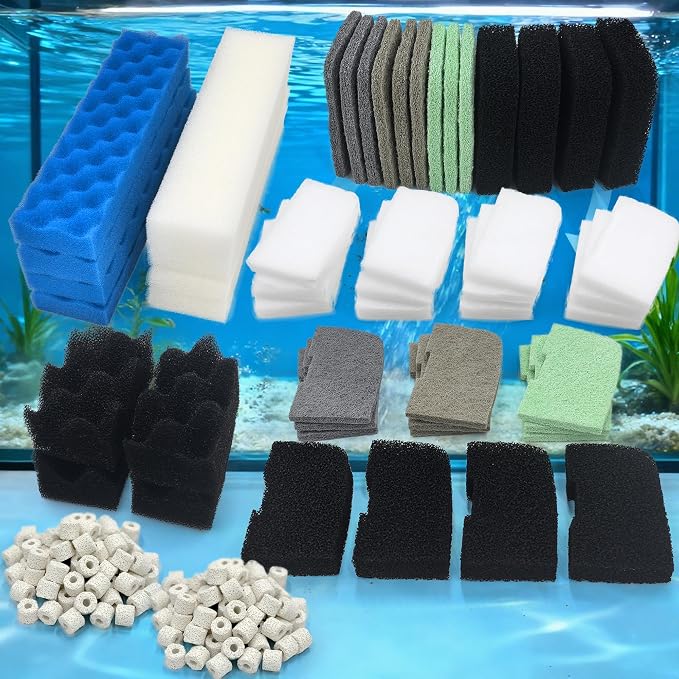 NewKe 52 Pack Filter Media Kit for Fluval 406/407 Canister Filters, Replacement by NEWKE