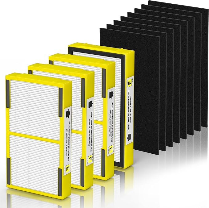 4 Pack FLT4100 HEPA Replacement Filter Size E Compatible by VALZONE