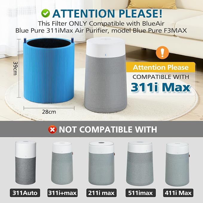 2 Pack 311i Max Replacement Filter Compatible - Image 2