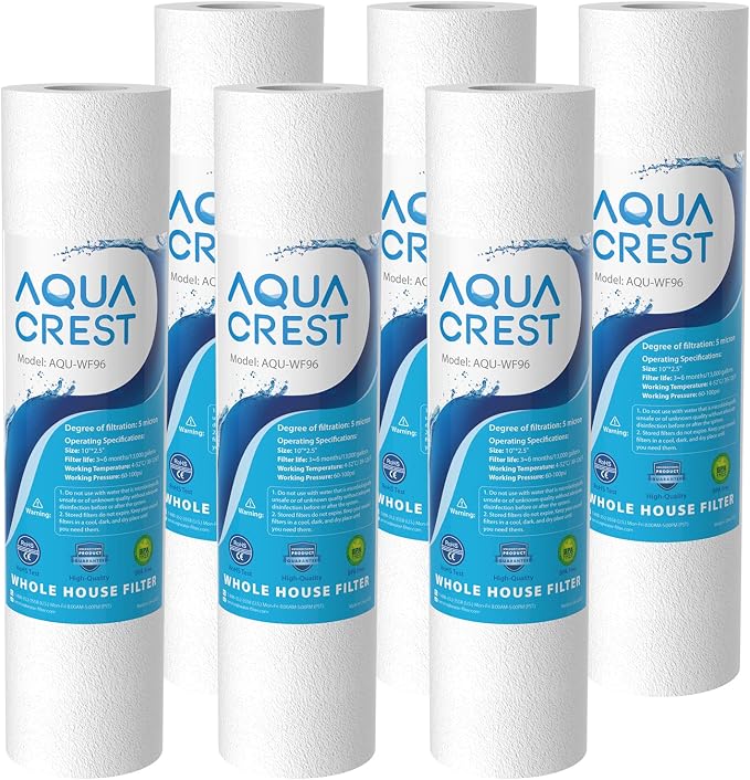 AQUA CREST AP110 Whole House Water Filter, Sediment Filter, 5 Micron, by AQUACREST