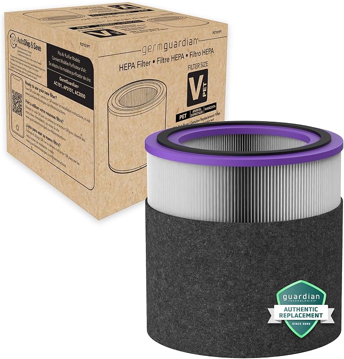 GermGuardian FLT151PT Filter V, Pet Pure HEPA Genuine Replacement Filter by GuardianTechnologies