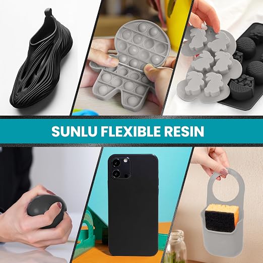 SUNLU Flexible 3D Printer Resin 2KG, 66A 3D Printing Resin - Image 7