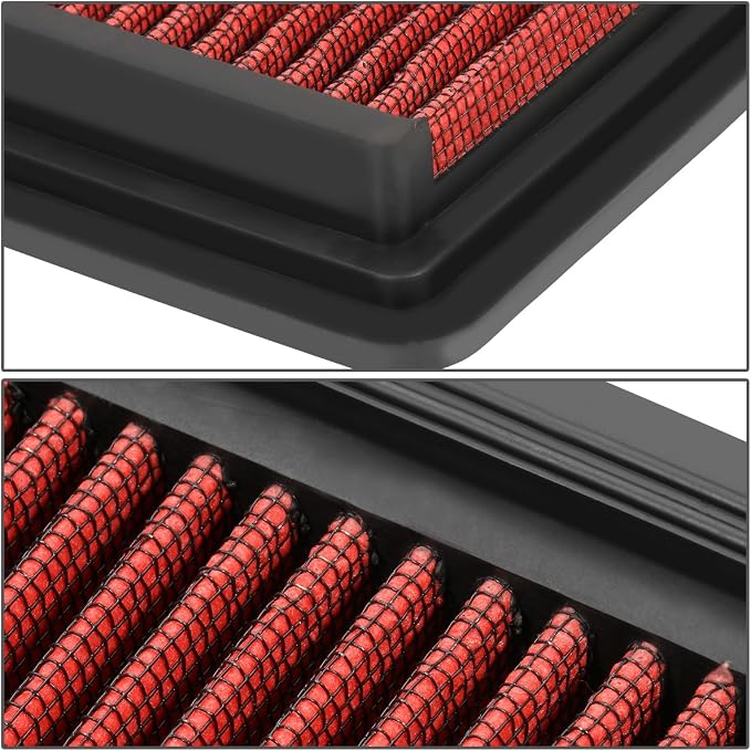 DNA Motoring AFPN-019-RD Clean Air Washable Drop In Panel Air Filter Enhance - Image 3