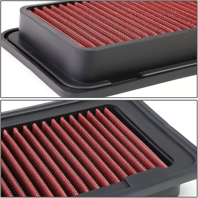 DNA Motoring AFPN-109-RD Clean Air Washable Drop In Panel Air Filter Enhance - Image 3