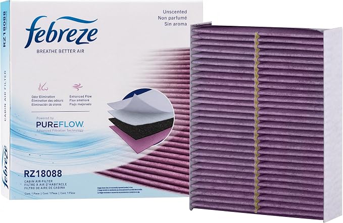 Febreze Odor Control Cabin Air Filter by PUREFLOW RZ18088 Fits 2011-2020 Dodge by Febreze