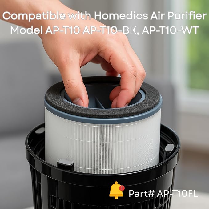 Nispira AP-T10 AP-T10FL 3-In-1 Activated Carbon True HEPA Filter Replacement - Image 3