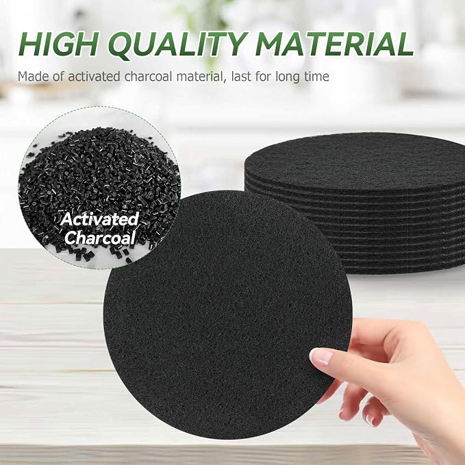Charcoal Filters for Compost Bucket, 6 Pack Compost Bin Filter, 6.7 inch - Image 4