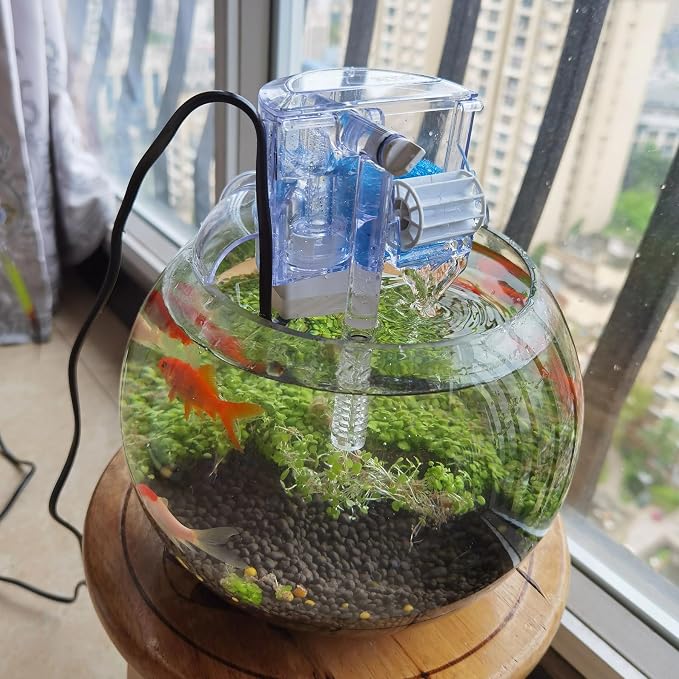 Circular Fish Tank Filter, Aquarium Hang on Filter, Small Fish Tank - Image 9