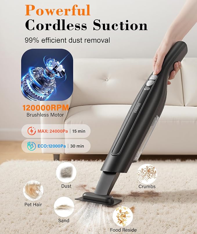 Handheld Vacuum Cordless, 24KPA High Power Car Vacuum - Image 2