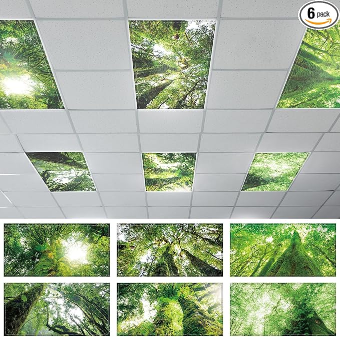 6 Pcs Fluorescent Light Covers by Wiooffen