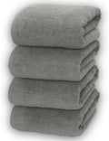 Soleil Fine Goods Luxurious 800 GSM 100% Cotton Bath Towel Set (4-Pack, 27x54) - Heavyweight & Ultra Absorbent, Plush Softness for Bathroom | Hotel & Spa Quality Luxury Towels- Steel