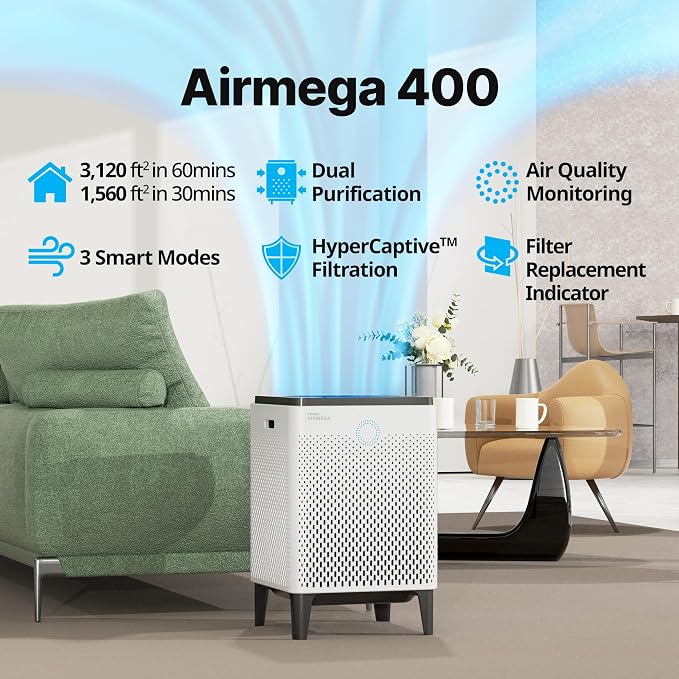 Coway AP-2015F Airmega 400 Smart Air Purifier, True HEPA Air Purifier - Image 2