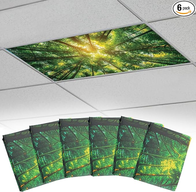 Fluorescent Light Covers with 10 Strong Magnets by Biubee