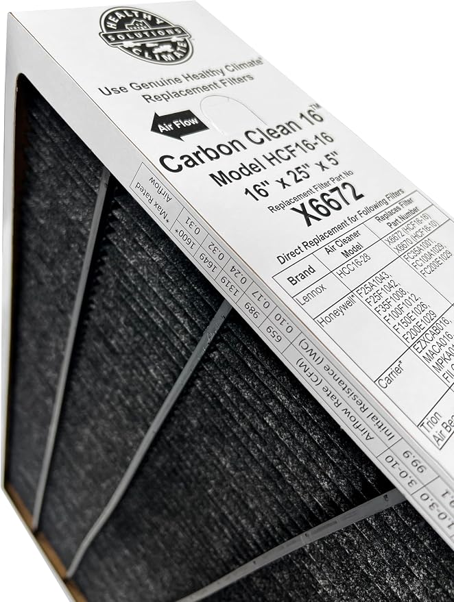 Lennox Healthy Climate Lennox X6672 16x25x5 Healthy Climate Carbon-Clean MERV - Image 3