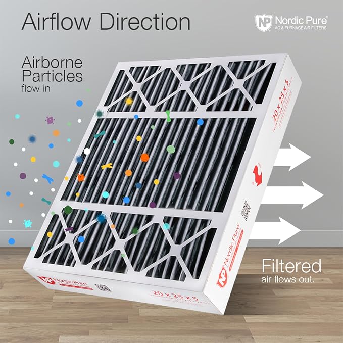 Nordic Pure 20x25x5 Lennox X6673 X6675 ReplacementÃ‚ AC Filter MERV 10 + Carbon - Image 8