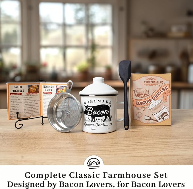 Bacon Grease Container with Strainer - Image 7