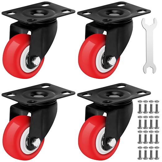2 Inch Heavy Duty Casters Set of 4, Scratch Resistant & 360 Degree Rotatable - Image 8