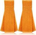 Shimeyao 2 Pcs Cotton Sports Football Towel with Closure Pitching Football Sweat Towel for Sports Gym Men Women Accessories(Orange, Classic)