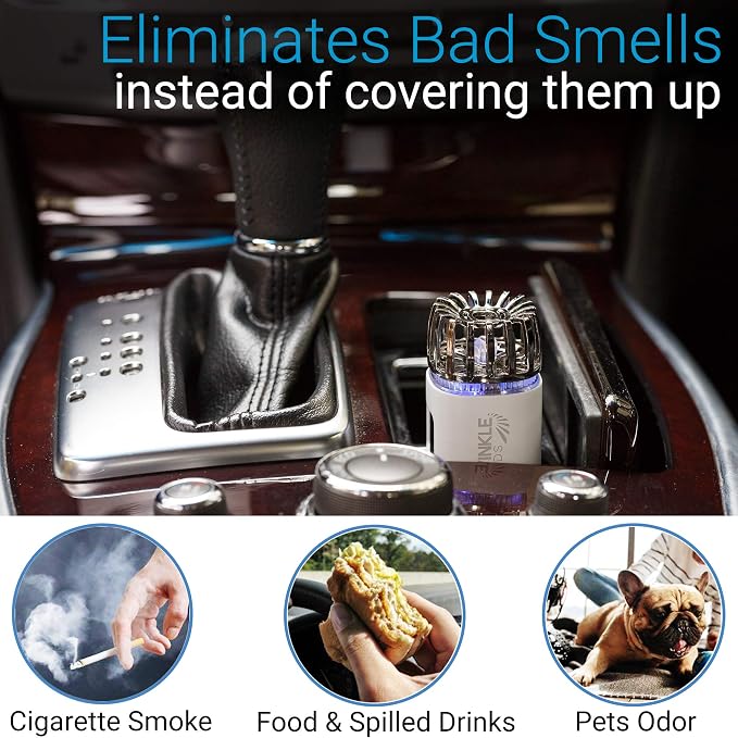 Car Air Purifier Ionizer - 12V Plug-in Ionic Anti-Microbial Car Deodorizer - - Image 2