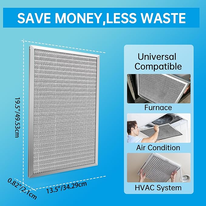 UBeesize 14x20x1 Reusable Electrostatic Air Filter HVAC AC Furnace Filter - Image 3