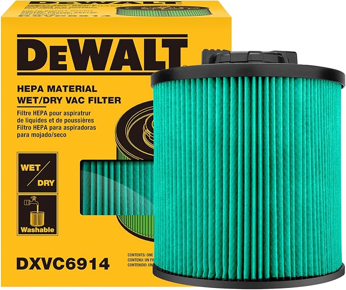 DEWALT Shop Vac Filters, DXVC6914 HEPA Cartridge Filter, Vacuum Filter by Unknown