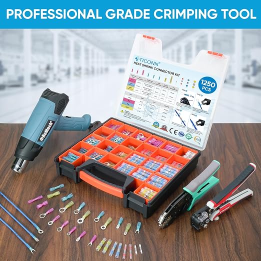 TICONN 1250Pcs Heat Shrink Wire Connectors, Waterproof Automotive Marine - Image 5