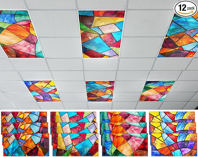 12 Pcs Fluorescent Light Covers by Wiooffen