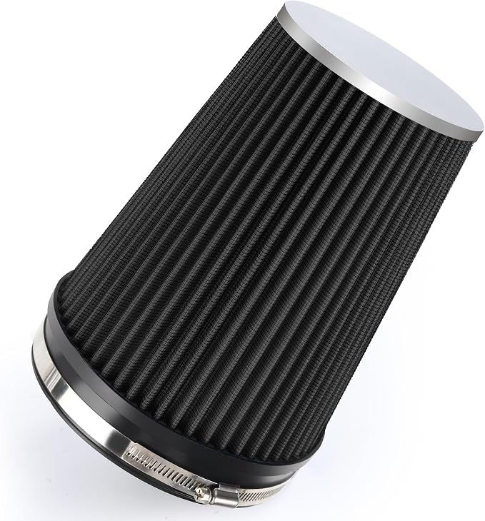 6" 152mm Cold Air Intake Filter Clamp-On Replacement High Flow Inlet Air Filter by DrivewithConfidence