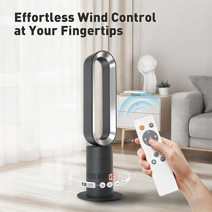 TP18Pro Bladeless Tower Fan and Heater Combo, 71° Oscillation, 35 dB Low Noise - Image 7