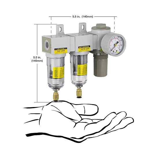 PneumaticPlus SAU2030M-N02DG Mini Three Stage Air Drying System, 1/4" NPT - Image 2
