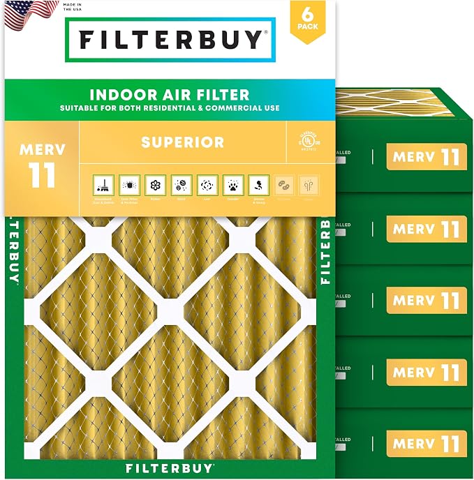 Filterbuy 20x23x4 Air Filter MERV 11 Superior Pet & Allergy Defense, by Filterbuy