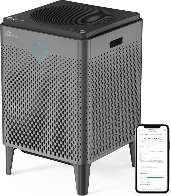 COWAY Air Purifier for Large Room Whole Home Up to 3, HEPA Filter for Smoke by Unknown