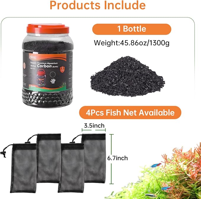 hygger Aquarium Activated Carbon, Premium Natural Coconut Shell Activated - Image 5