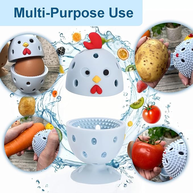 Egg Washer for Fresh Eggs, Egg Scrubber for Fresh Eggs, 2 Reusable Silicone - Image 6