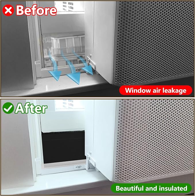 moonoom 2 Pack Air Conditioner Foam Block, Window AC Side Foam Block Kit - Image 5