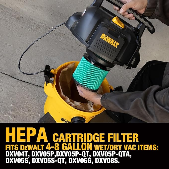 DEWALT Shop Vac Filter, HEPA Vacuum Filter Replacement DXVC4003, Shopvac Filter - Image 4