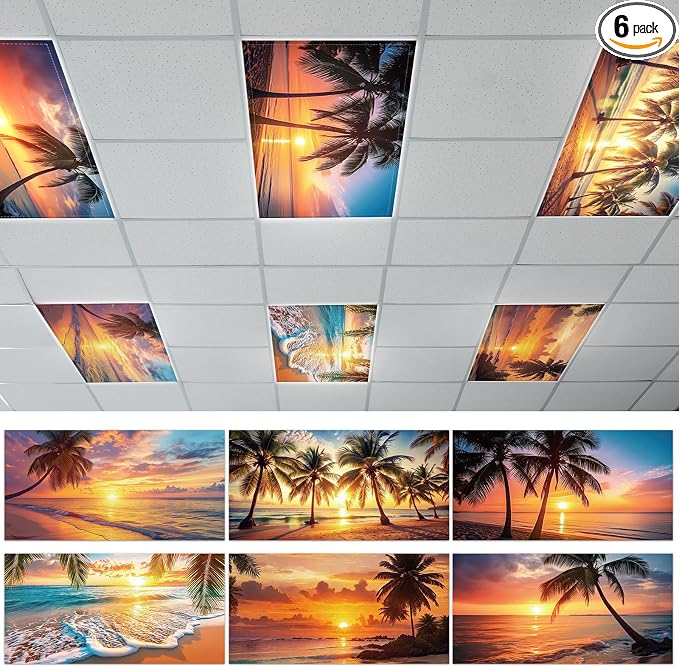 Wiooffen 6 Pcs Fluorescent Light Covers by Wiooffen
