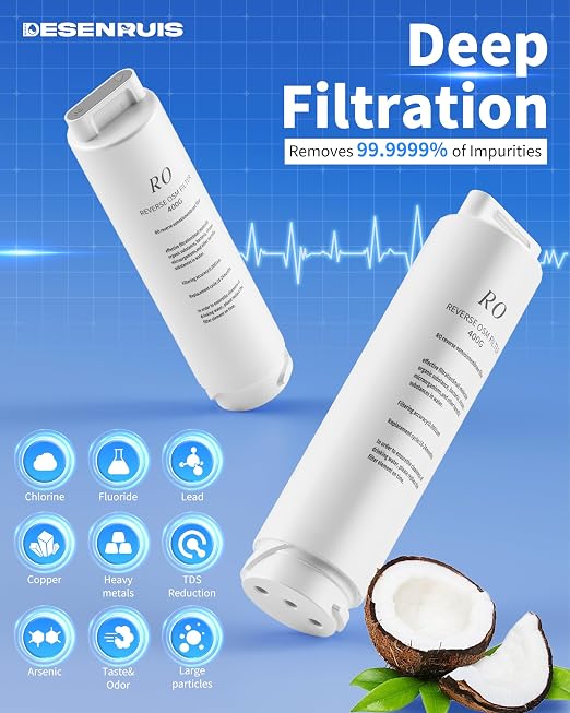 Reverse Osmosis System, Dual RO Water Filter, 800 GPD Fast Flow, 3:1 Pure to - Image 4