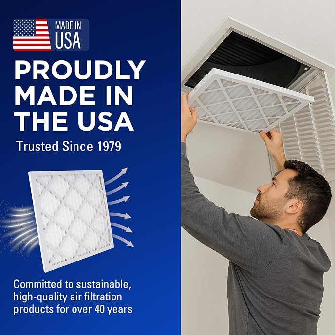 16x25x1 Air Filters, MERV 8 Pleated HVAC AC Furnace Filter Replacement - Image 6