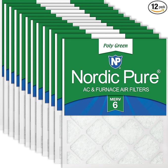 Nordic Pure 14x20x1 Poly Green MERV 6 AC Furnace Air Filters – Reduces Dust by NordicPure