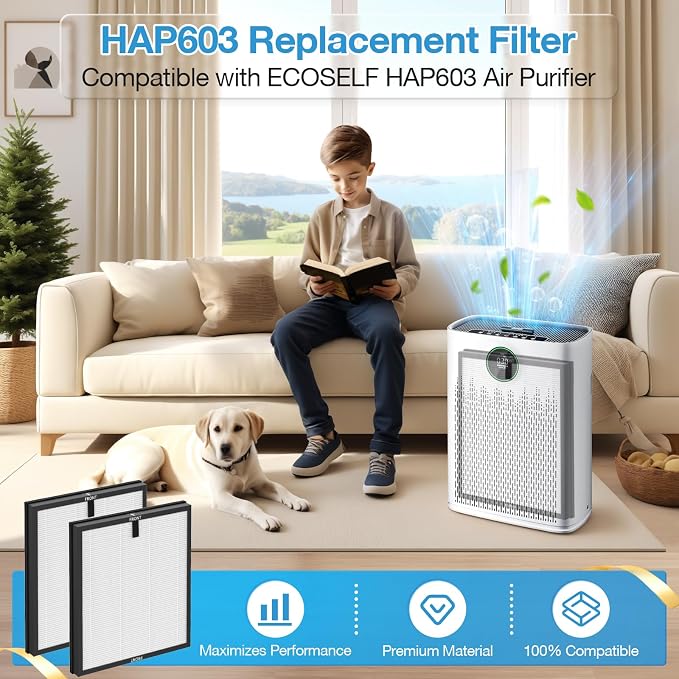 2 Pack HAP603 Replacement Filter Compatible - Image 2