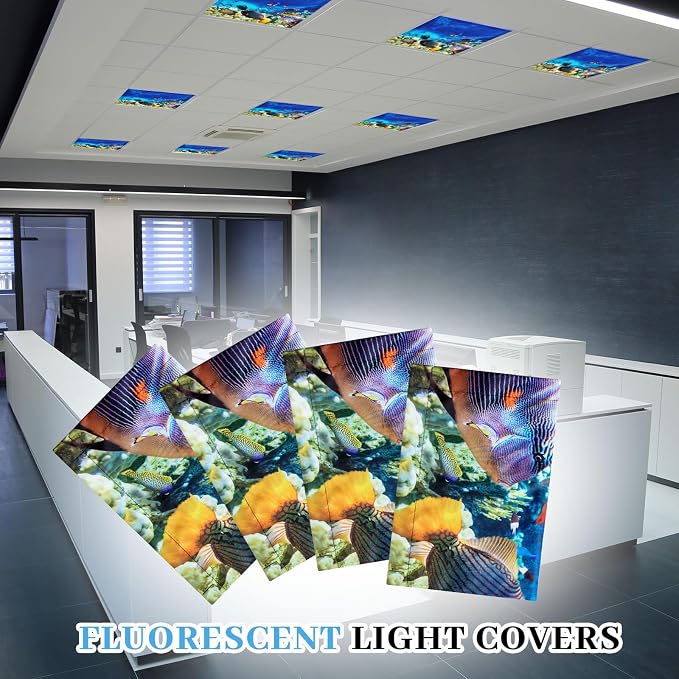 VIHOSE 4 Pcs 2 x 2 Feet Fluorescent Light Covers - Image 6