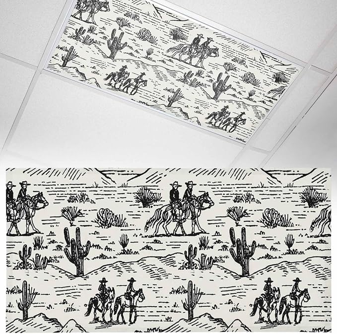 1 Pack Fluorescent Light Cover, Western Cowboys Light Covers by Unknown