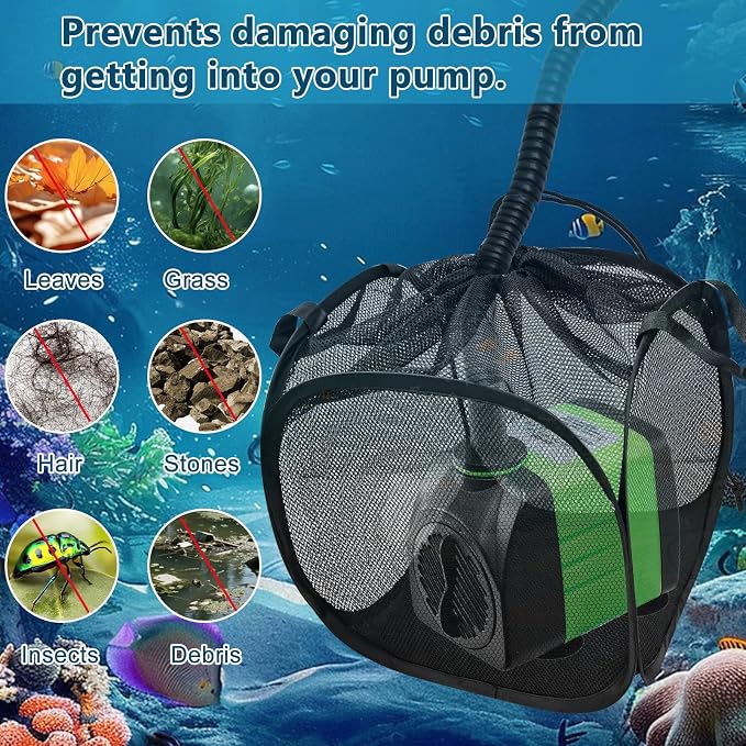1Pcs Pop Up Pond Filter Bag 7inch Stainless Steel Wire Water Pump Barrier Box - Image 6