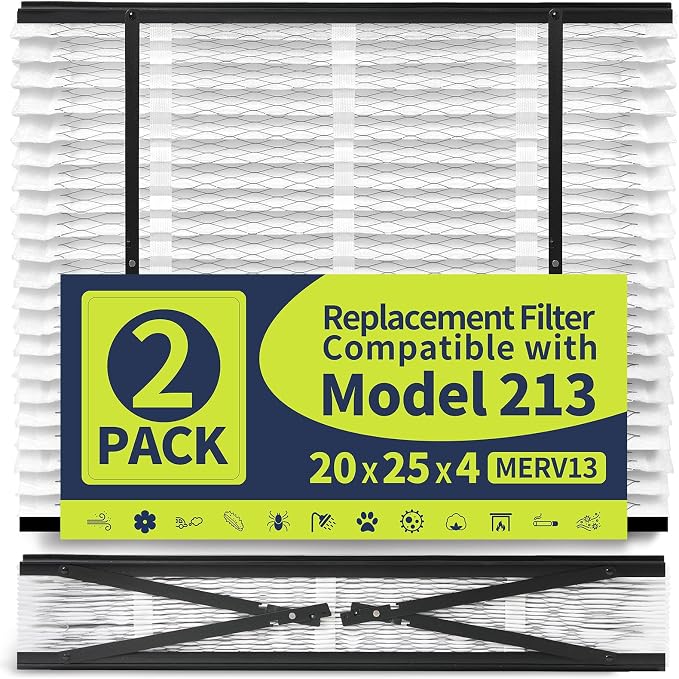 IYOUYA 2 Pack 213 Replacement Filter Compatible by WholeHouseFurnaceFilter